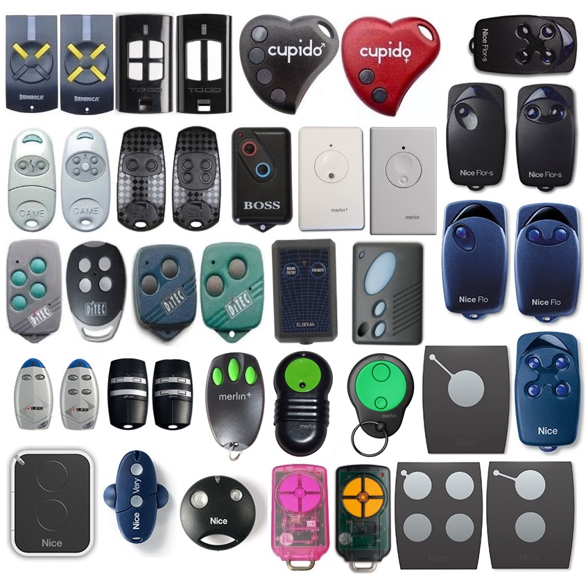 Variety of remote controls for access automation, shown in Prestons, New South Wales, Australia